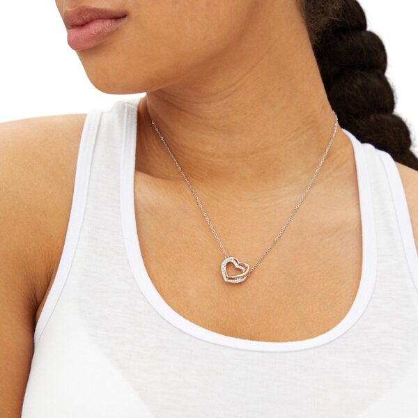 LADIES TWIN HEART NECKLACE