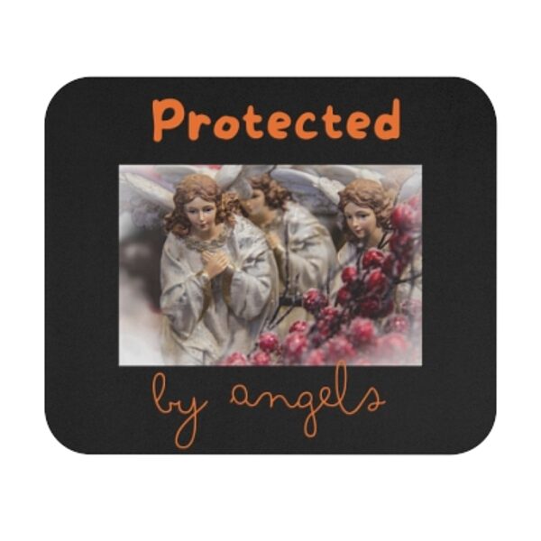 PROTECTED BY ANGELS MOUSE PAD